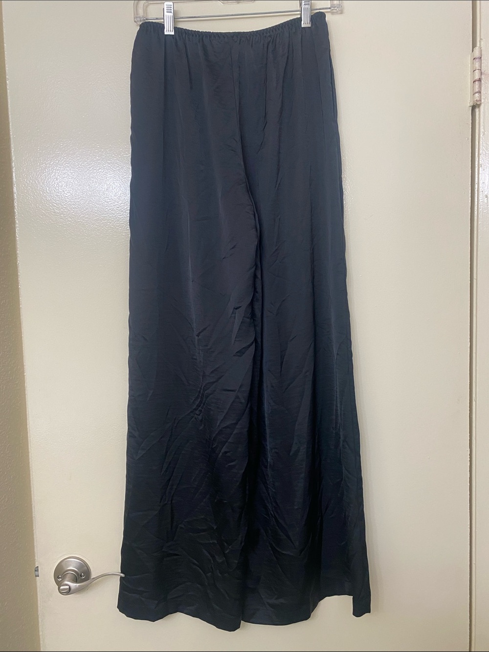 Black Satin Lounge Pants - Picture 5 of 6
